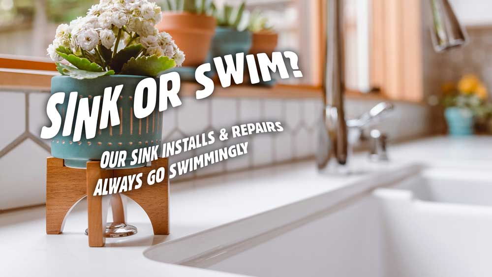 Sink or Swim? Our sink installs and repairs aways go swimmingly - kitchen sink with window and plants